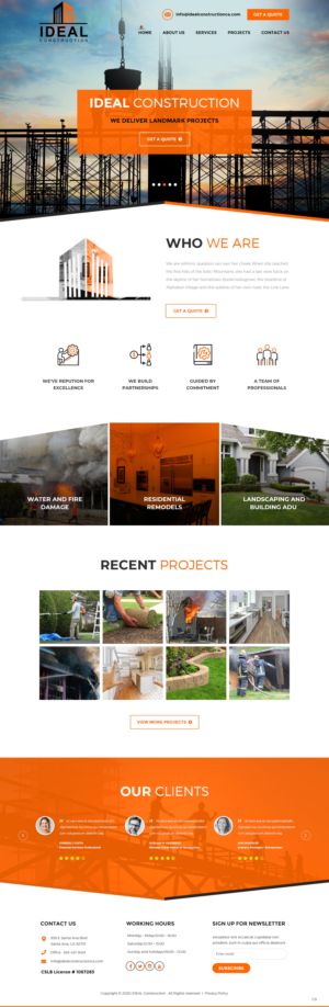 Web Design by pb for Ideal Construction | Design: #25116910