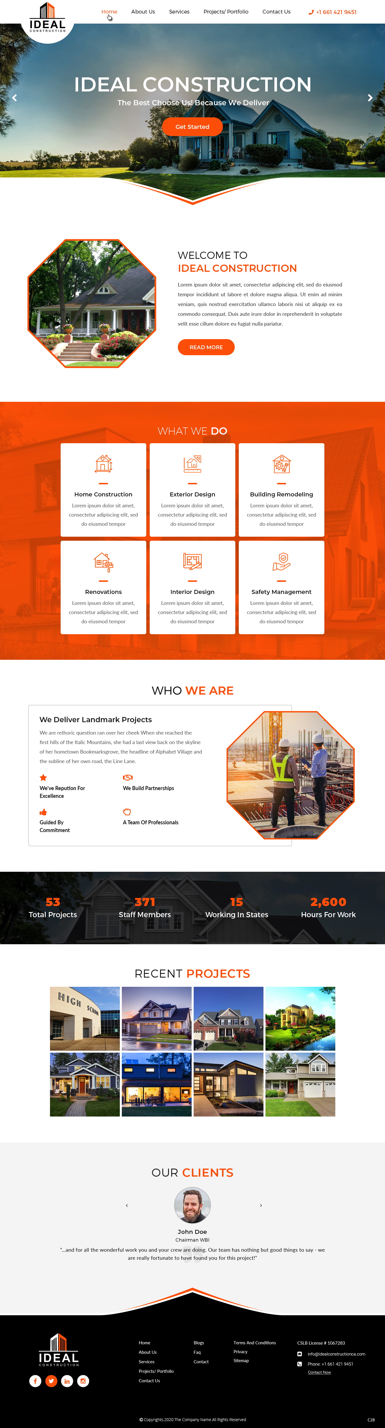 Web Design by pb for Ideal Construction | Design #25116922