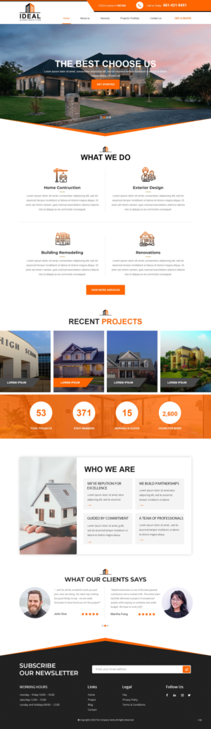 Web Design by pb for Ideal Construction | Design: #25116923