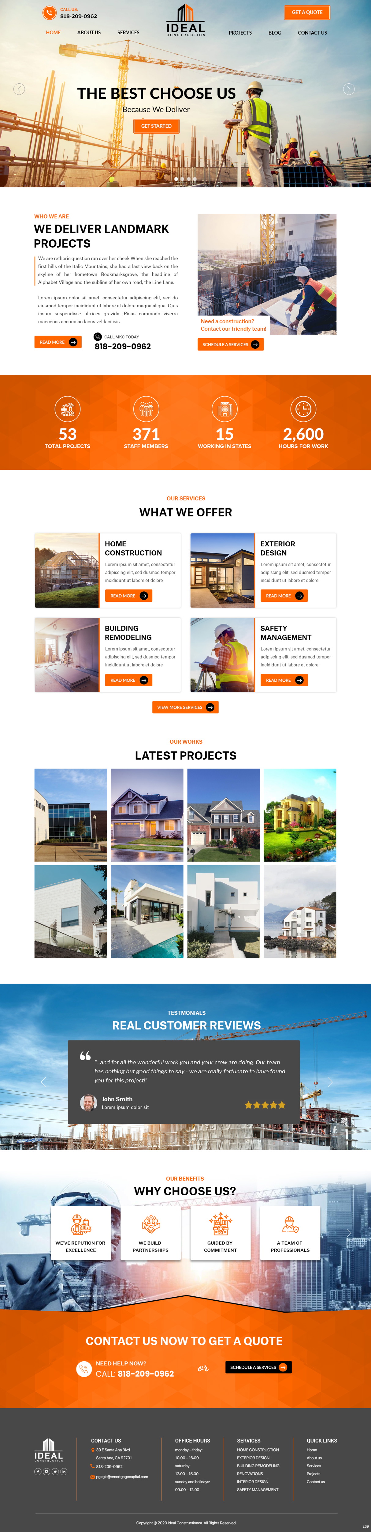 Web Design by pb for Ideal Construction | Design #25116925