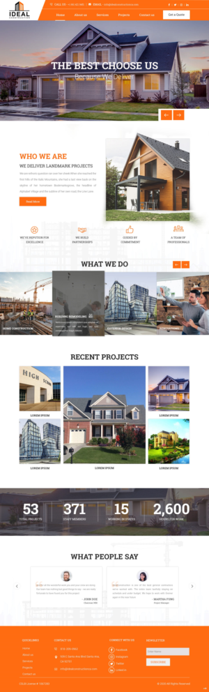 Web Design by pb for Ideal Construction | Design: #25116929