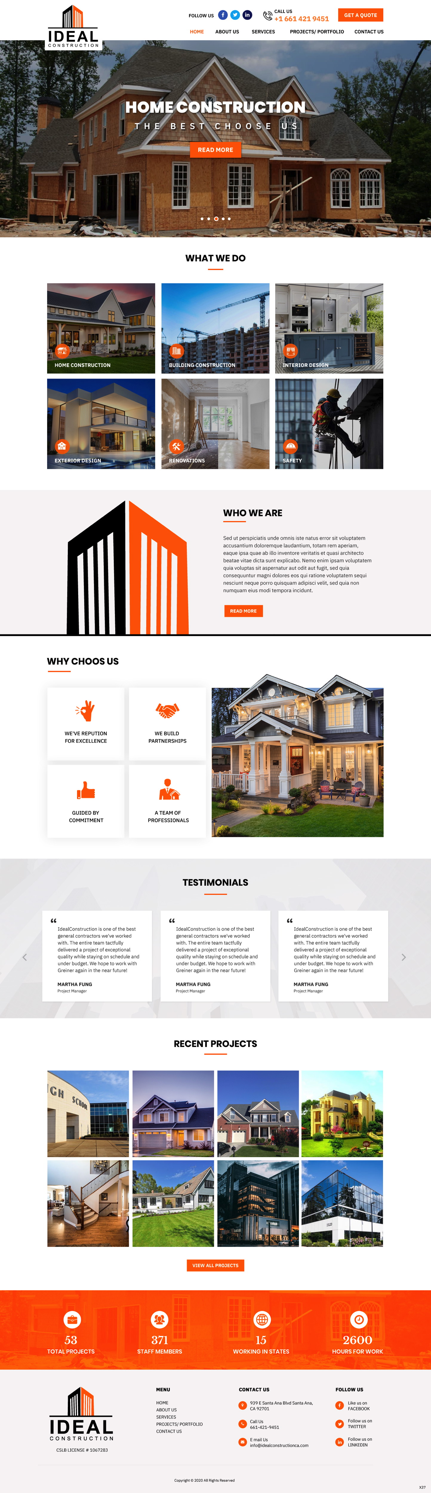 Web Design by pb for Ideal Construction | Design #25116931