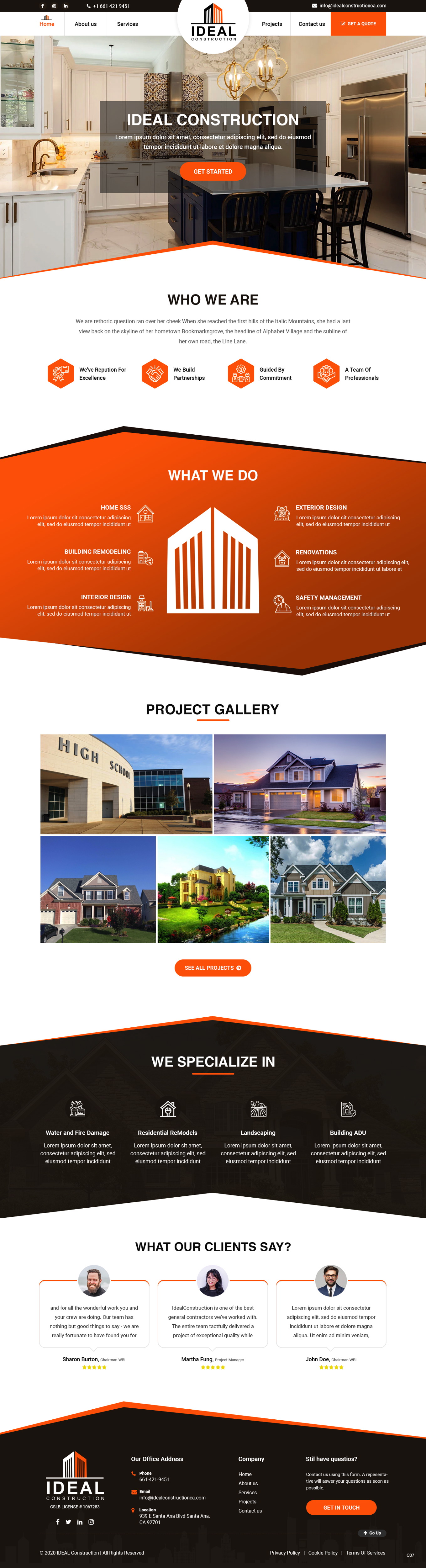Web Design by pb for Ideal Construction | Design #25124348