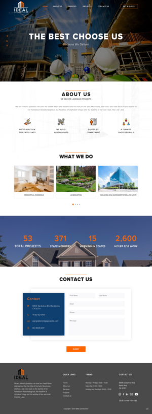 Web Design by pb for Ideal Construction | Design: #25124349