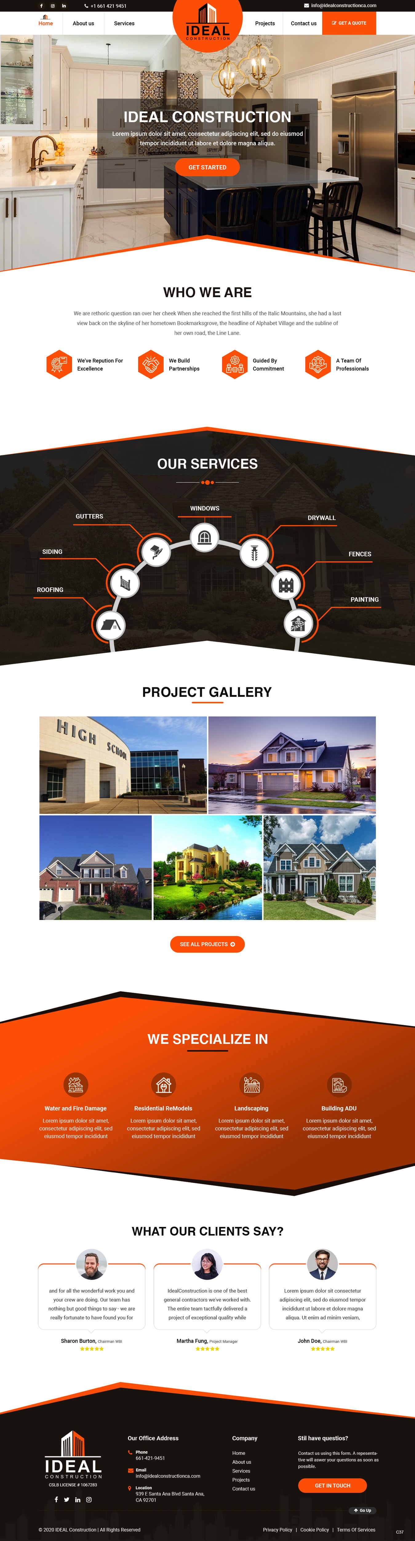 Web Design by pb for Ideal Construction | Design #25139157