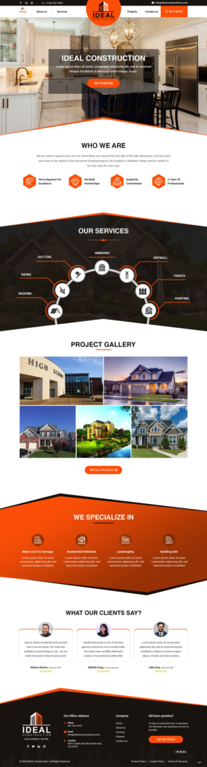 Web Design by pb for Ideal Construction | Design: #25139157