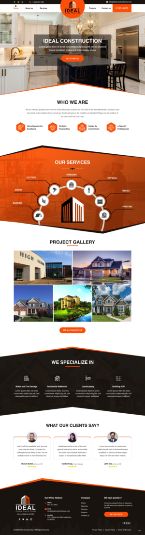 Web Design by pb for Ideal Construction | Design: #25139397