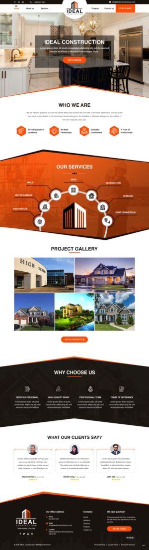Web Design by pb for Ideal Construction | Design: #25151759