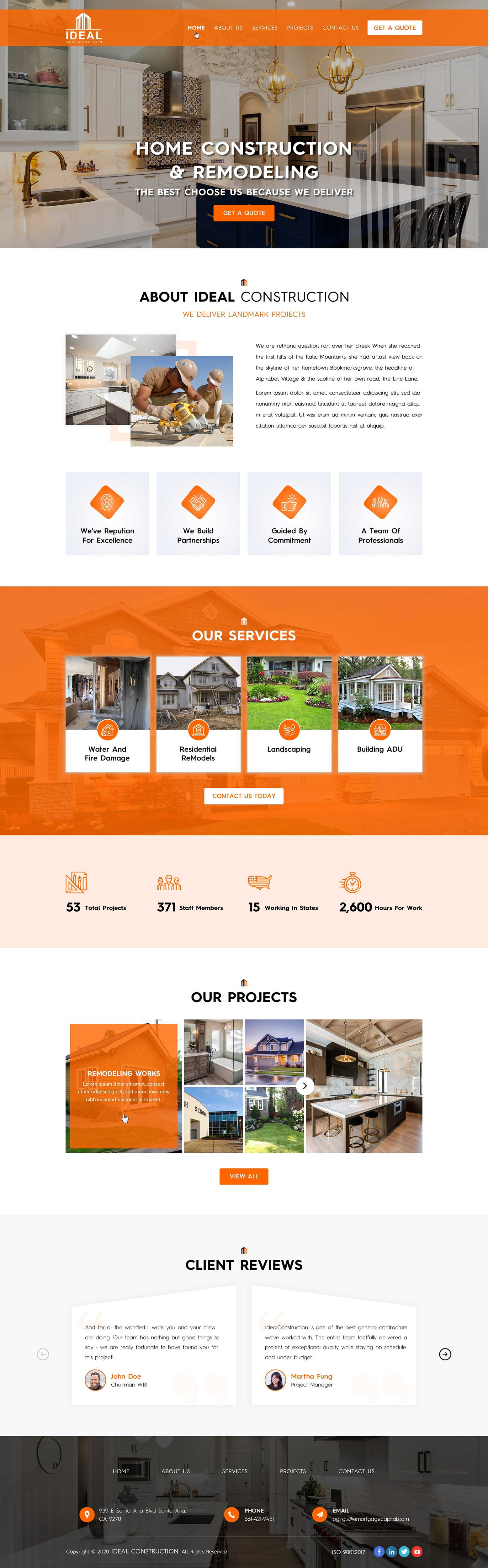 Web Design by Sbss for Ideal Construction | Design #25135327