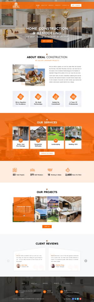 Web Design by Sbss for Ideal Construction | Design: #25135327