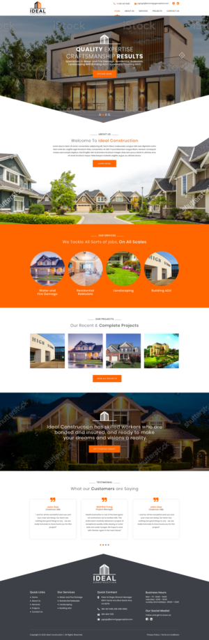 Web Design by sakshiinfoway for Ideal Construction | Design: #25137584