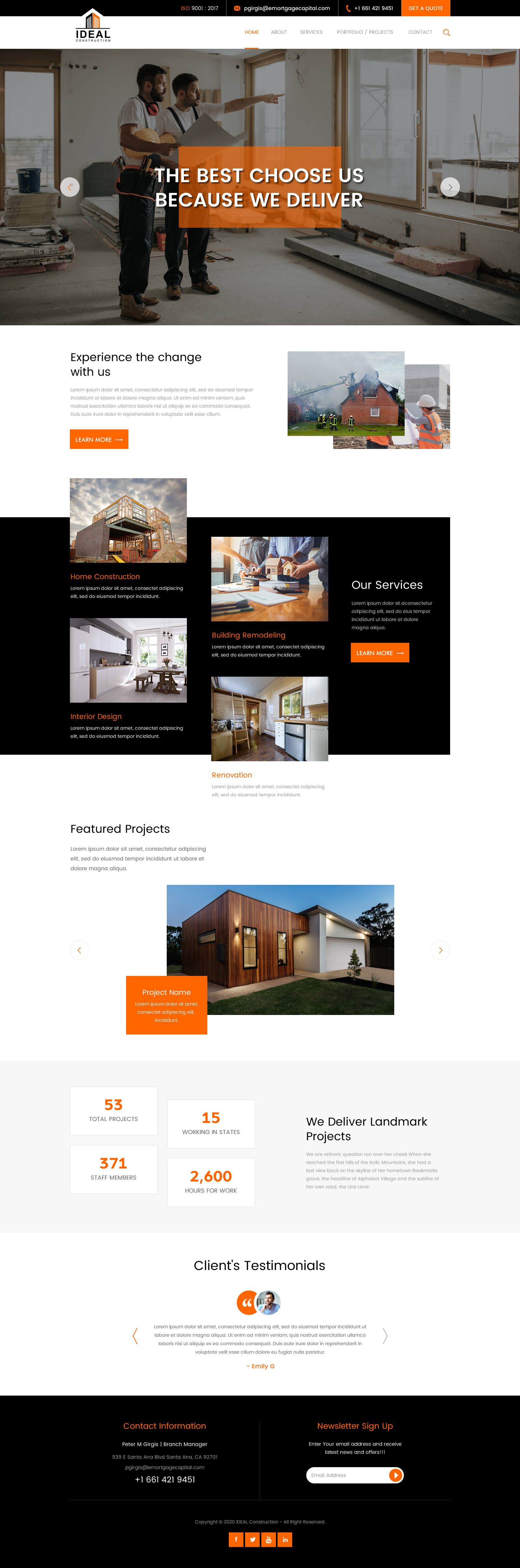 Web Design by rightway for Ideal Construction | Design #25124104