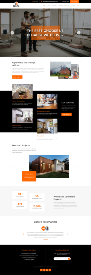Web-Design von rightway für Ideal Construction | Design #25124104