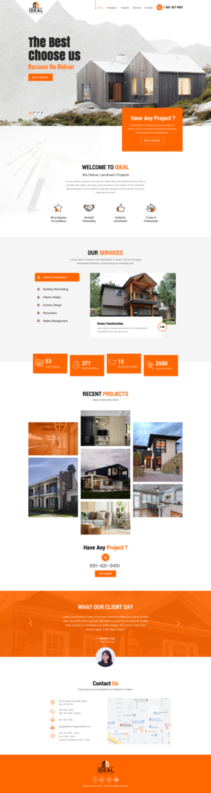 Web Design by rightway for Ideal Construction | Design: #25124106