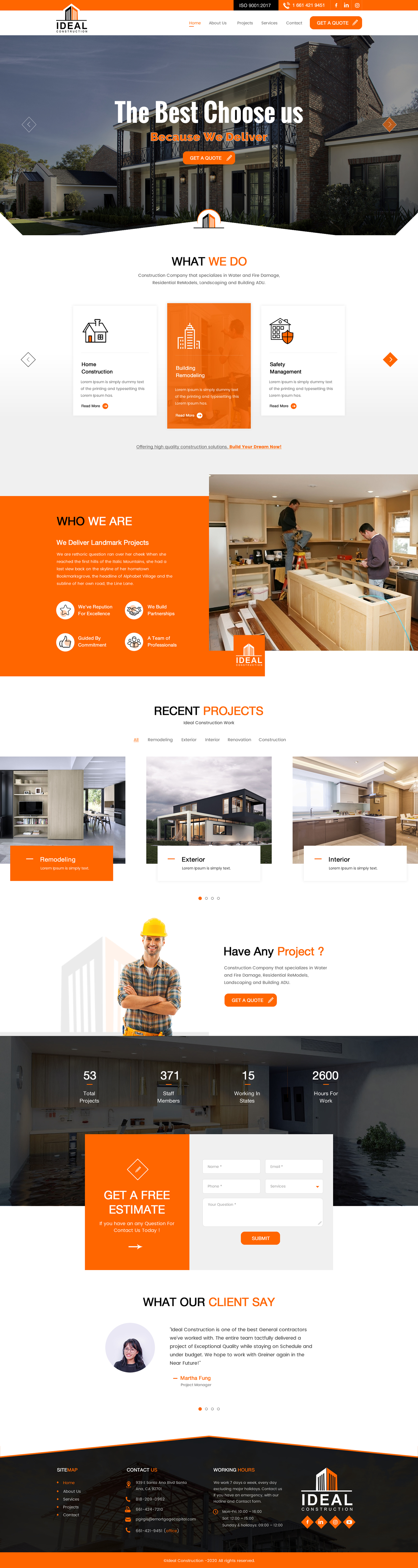 Web Design by rightway for Ideal Construction | Design #25124109