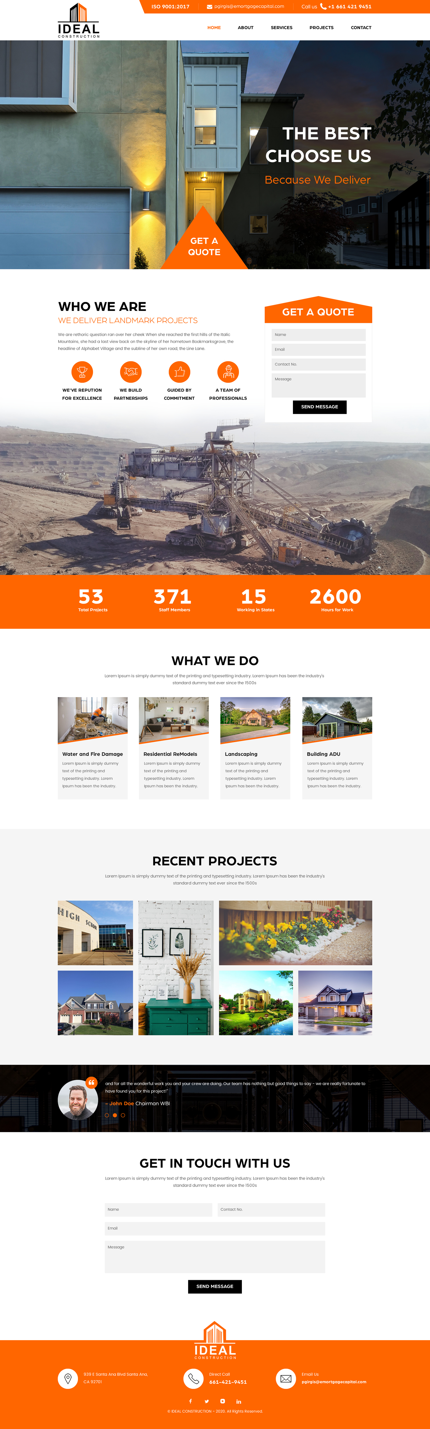 Web Design by rightway for Ideal Construction | Design #25131568