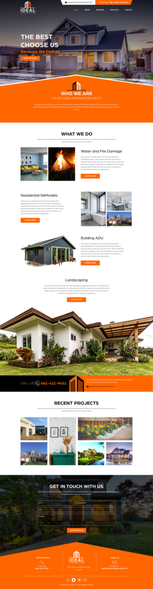 Web Design by rightway for Ideal Construction | Design: #25131569