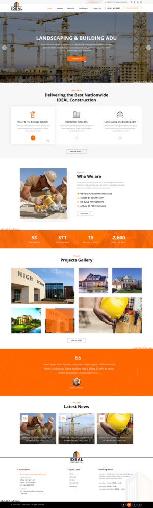 Web-Design von Ved Web Services für Ideal Construction | Design #25131617