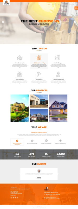 Ideal Construction Web Site / Business Cards | Web-Design von Ved Web Services