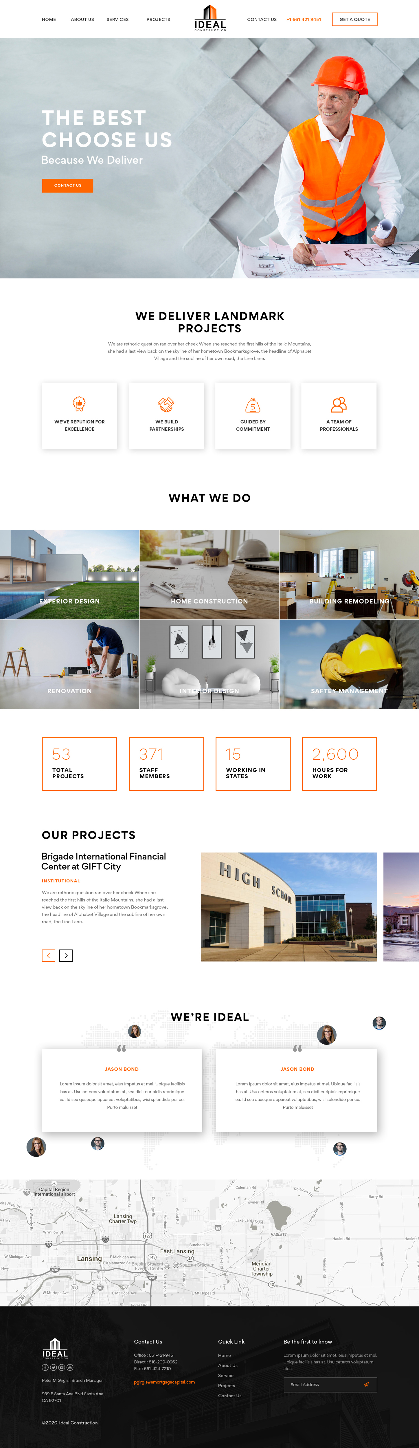 Web Design by Vikram M for Ideal Construction | Design #25114670