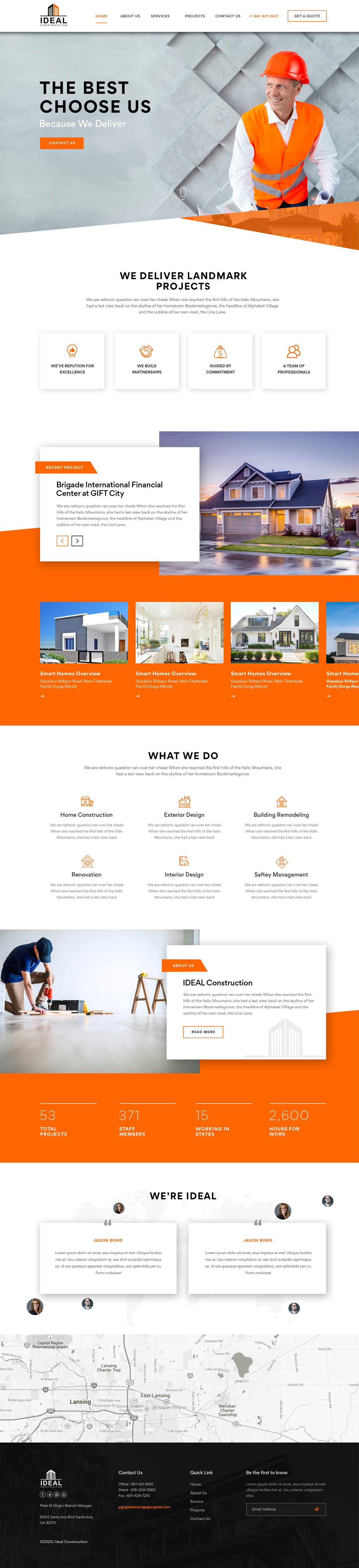 Web Design by Vikram M for Ideal Construction | Design #25119850