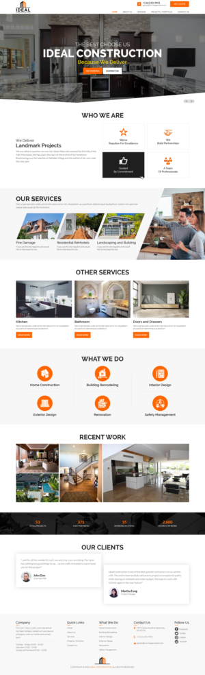 Ideal Construction Web Site / Business Cards | Web-Design von sai.designer87