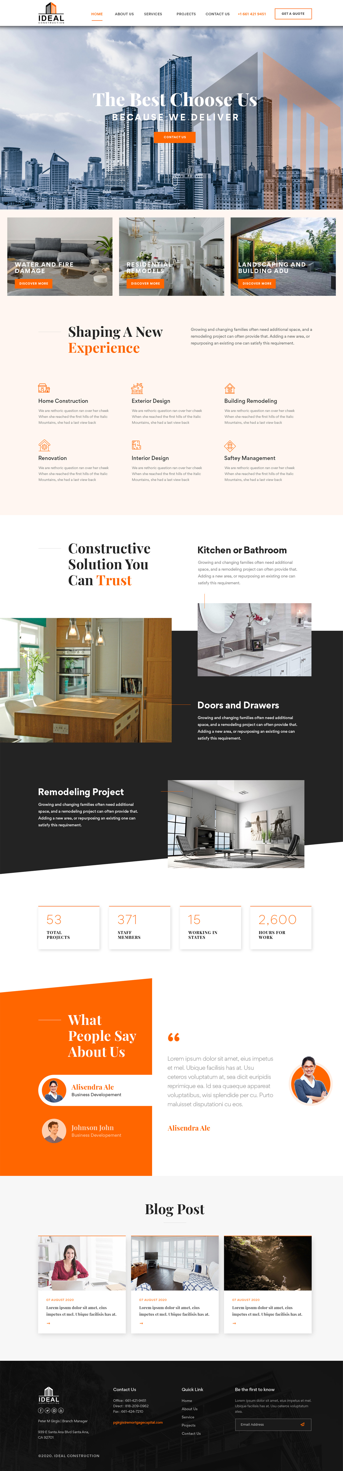 Web Design par seema_kaiwart250 pour Ideal Construction | Design #25137052