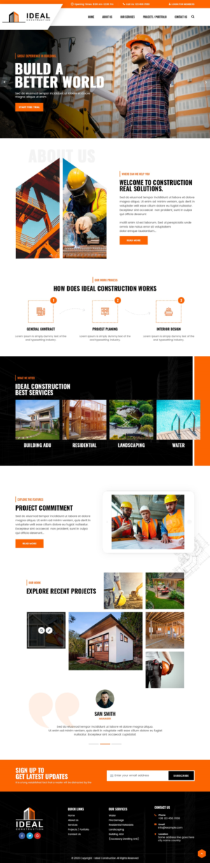 Ideal Construction Web Site / Business Cards | Web-Design von nzdesigners