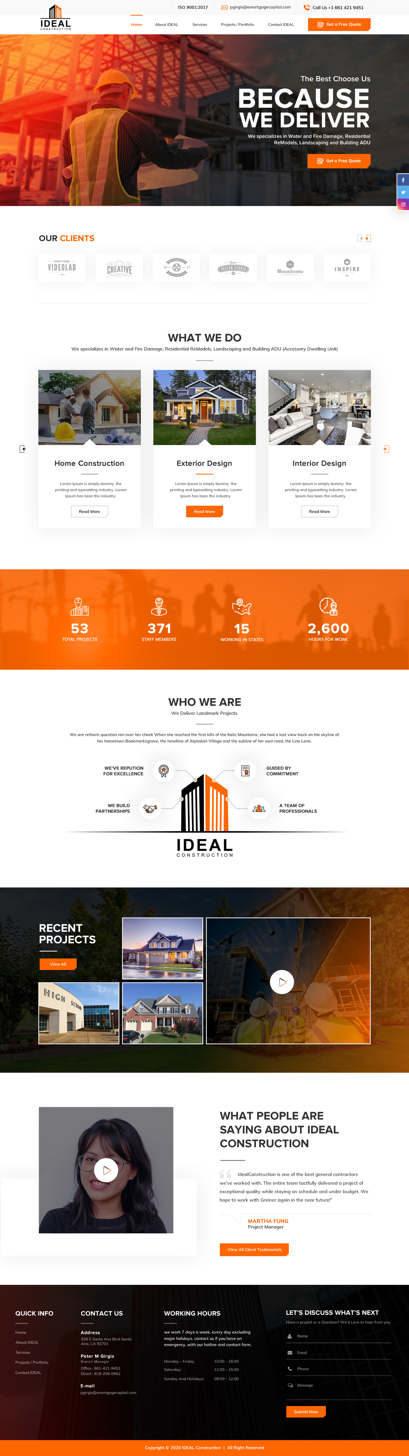 Web-Design von pnfnetworkz für Ideal Construction | Design #25132576