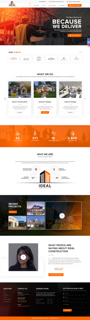 Web Design by pnfnetworkz for Ideal Construction | Design: #25132576