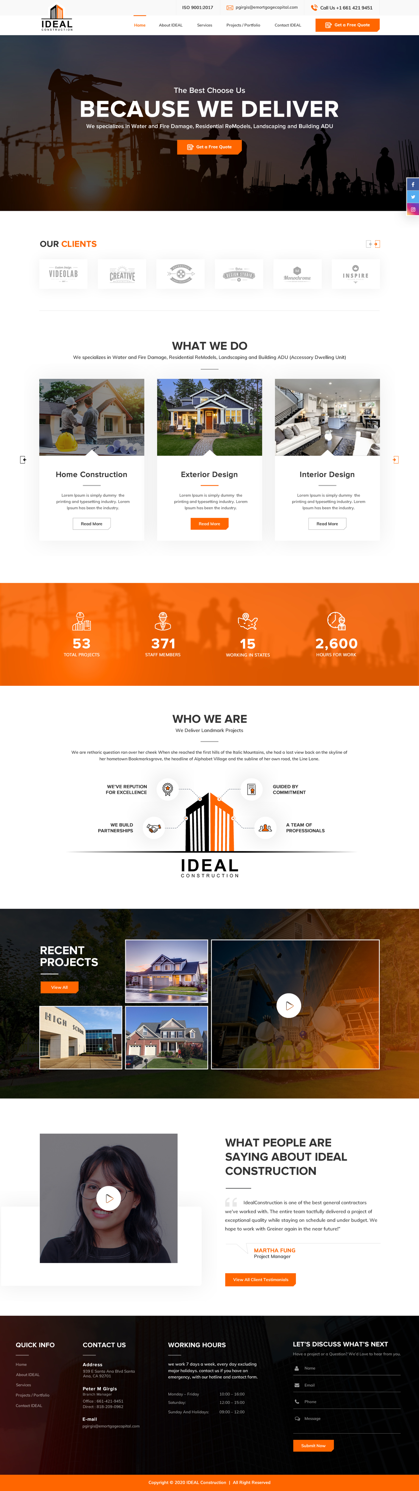 Web-Design von pnfnetworkz für Ideal Construction | Design #25132577