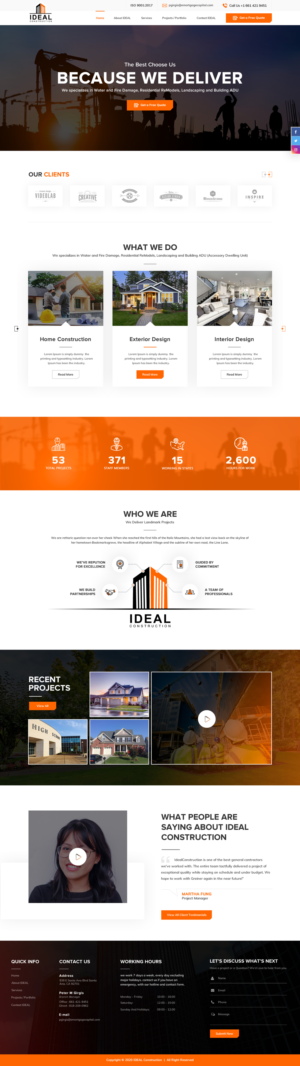 Web Design by pnfnetworkz for Ideal Construction | Design: #25132577