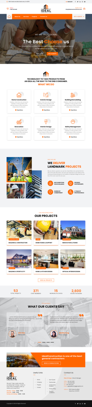 Web-Design von Roy für Ideal Construction | Design #25149265