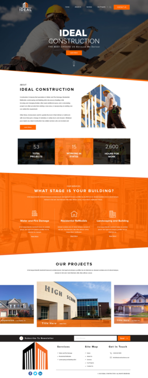 Web Design by Jarry199776 for Ideal Construction | Design: #25113315