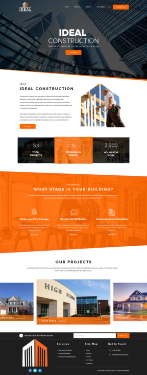 Ideal Construction Web Site / Business Cards | Web Design by Jarry199776