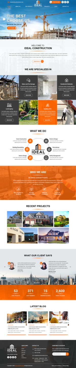 Ideal Construction Web Site / Business Cards | Web-Design von Titan Eagle