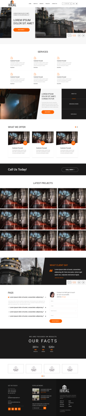 Web Design by Robook for Ideal Construction | Design: #25121898