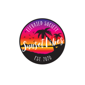 Elevated Society Sunset Vibes EST. 2020 | Logo Design by Samantha Ward Design