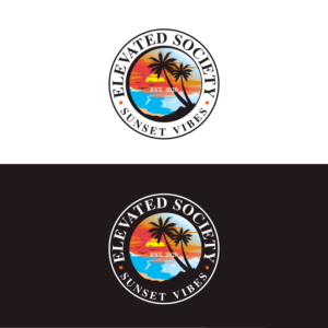 Elevated Society Sunset Vibes EST. 2020 | Logo Design by Rii