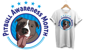 National Pitbull Awareness Month | T-shirt Design by Al Pech