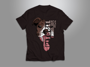 National Pitbull Awareness Month | T-shirt Design by Bear Studio
