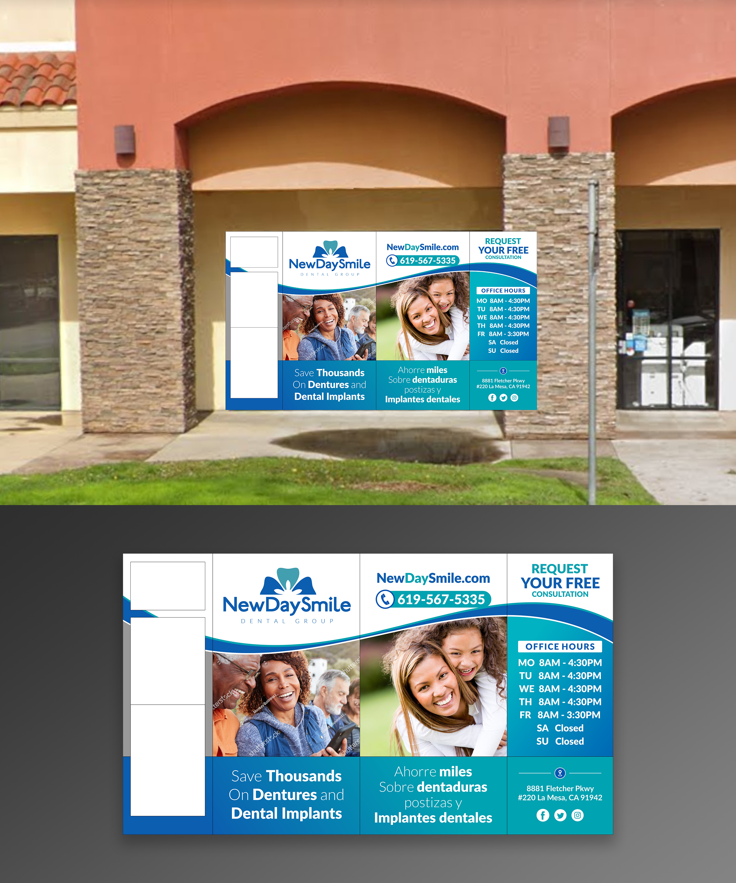 Signage Design by ecorokerz for New Day Smile Dental Group | Design #25137176