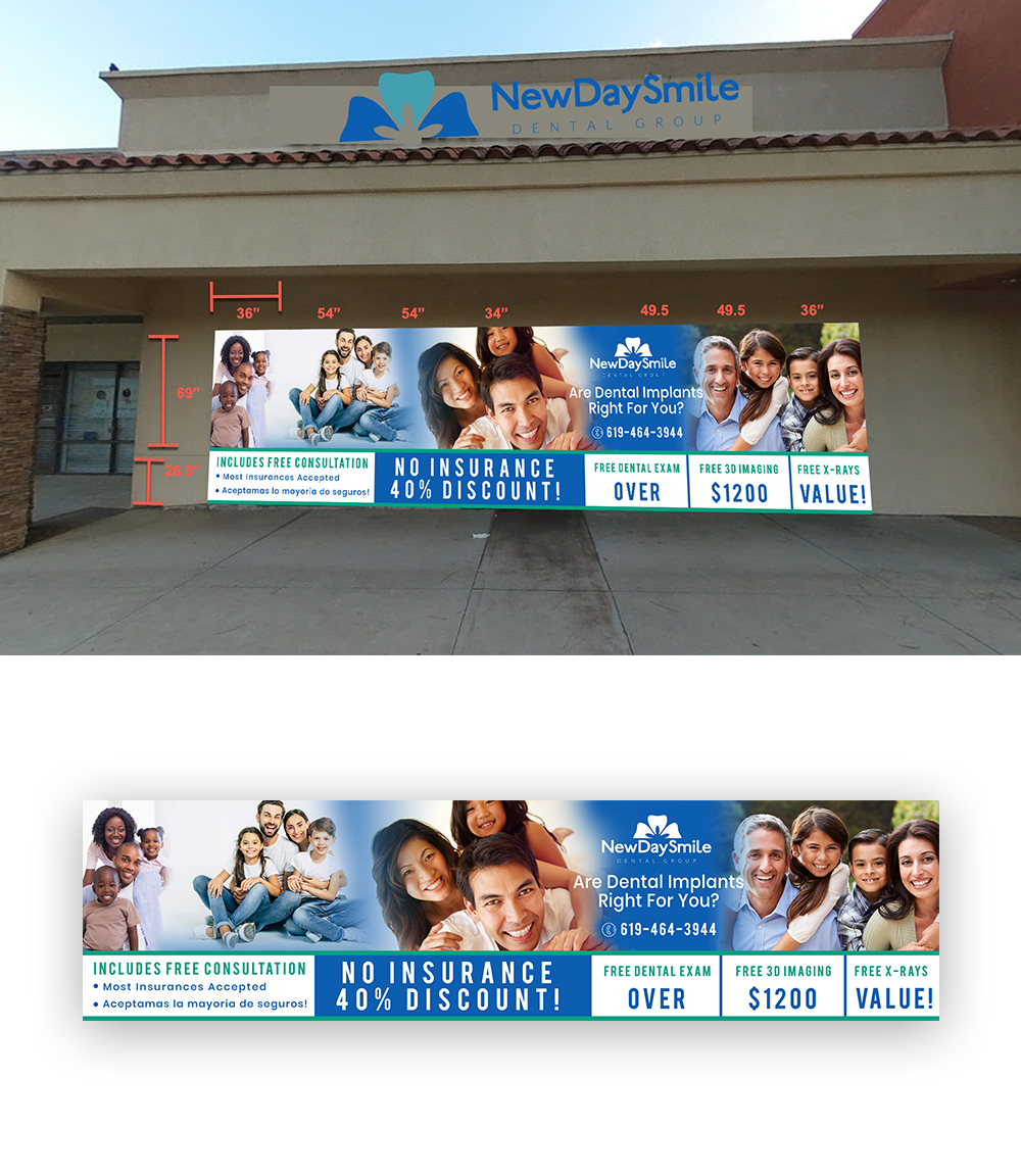Signage Design by AweSomeLogoTeam for New Day Smile Dental Group | Design #25139867