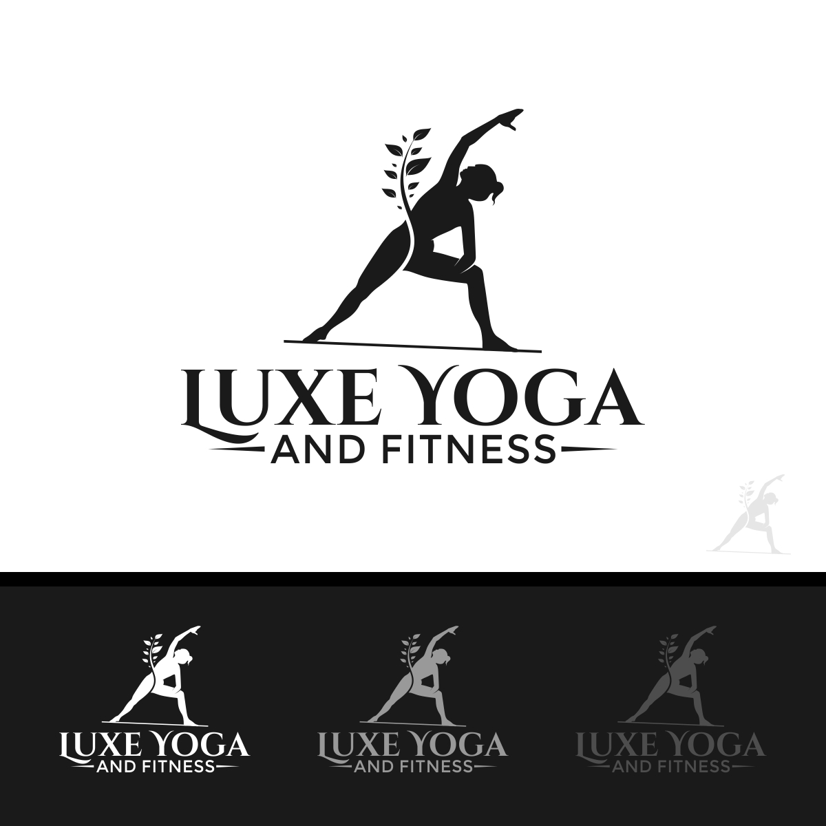 Logo Design by KajalRekha for Luxe Yoga and Fitness  | Design #25116947