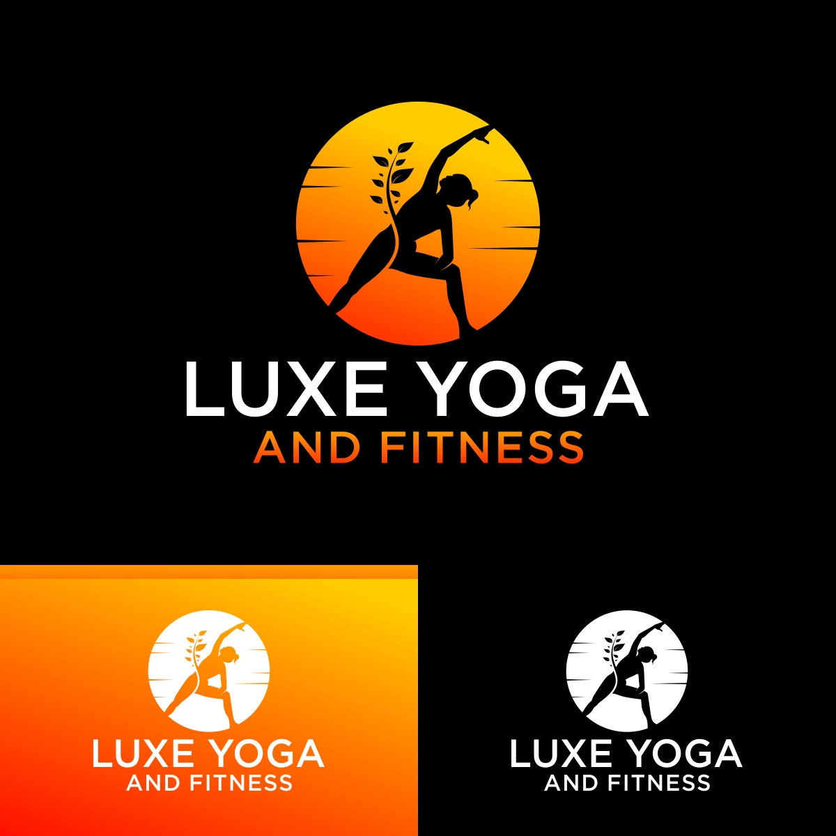 Logo Design by KajalRekha for Luxe Yoga and Fitness  | Design #25116960