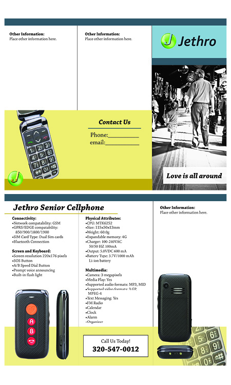 Brochure Design by annabrueningdesigns123 for Jethro Senior Technology Ltd. | Design #3020188