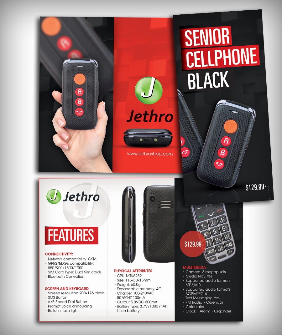 Brochure Design by trio_graphix for Jethro Senior Technology Ltd. | Design #3092923