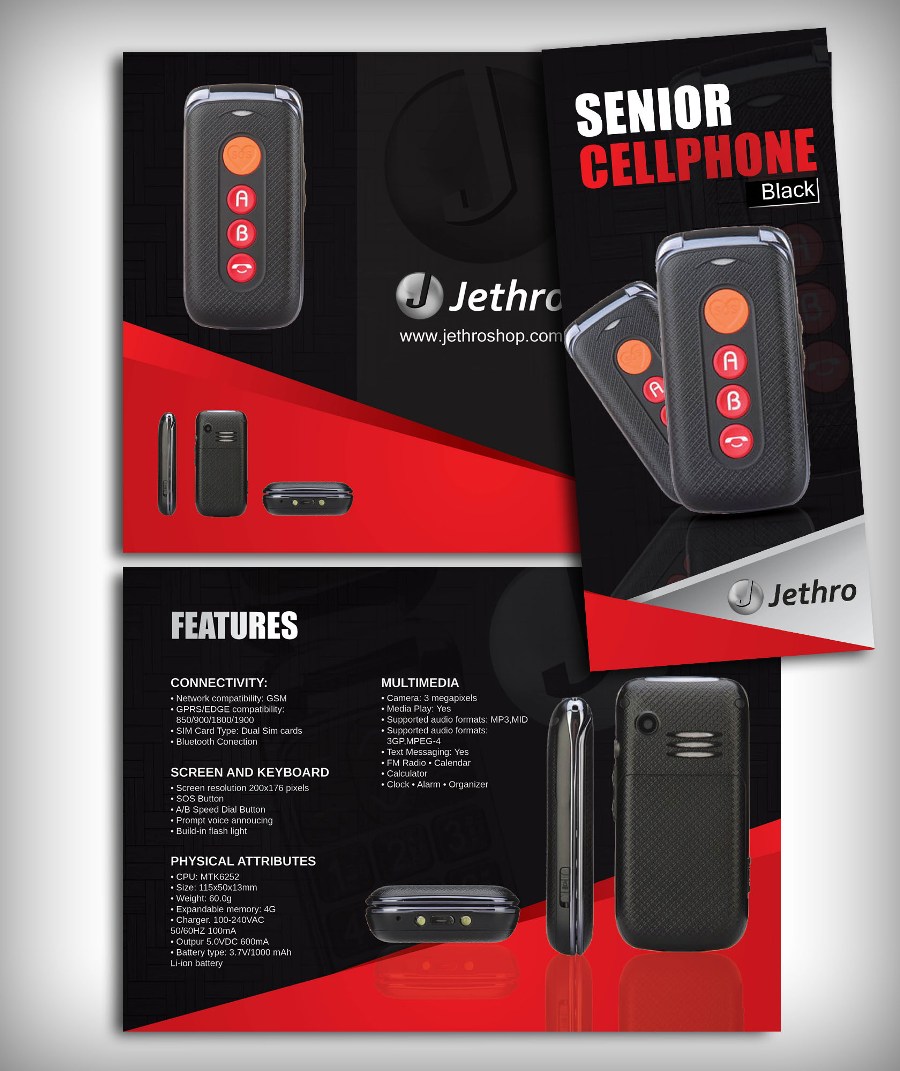 Brochure Design by trio_graphix for Jethro Senior Technology Ltd. | Design #3093827