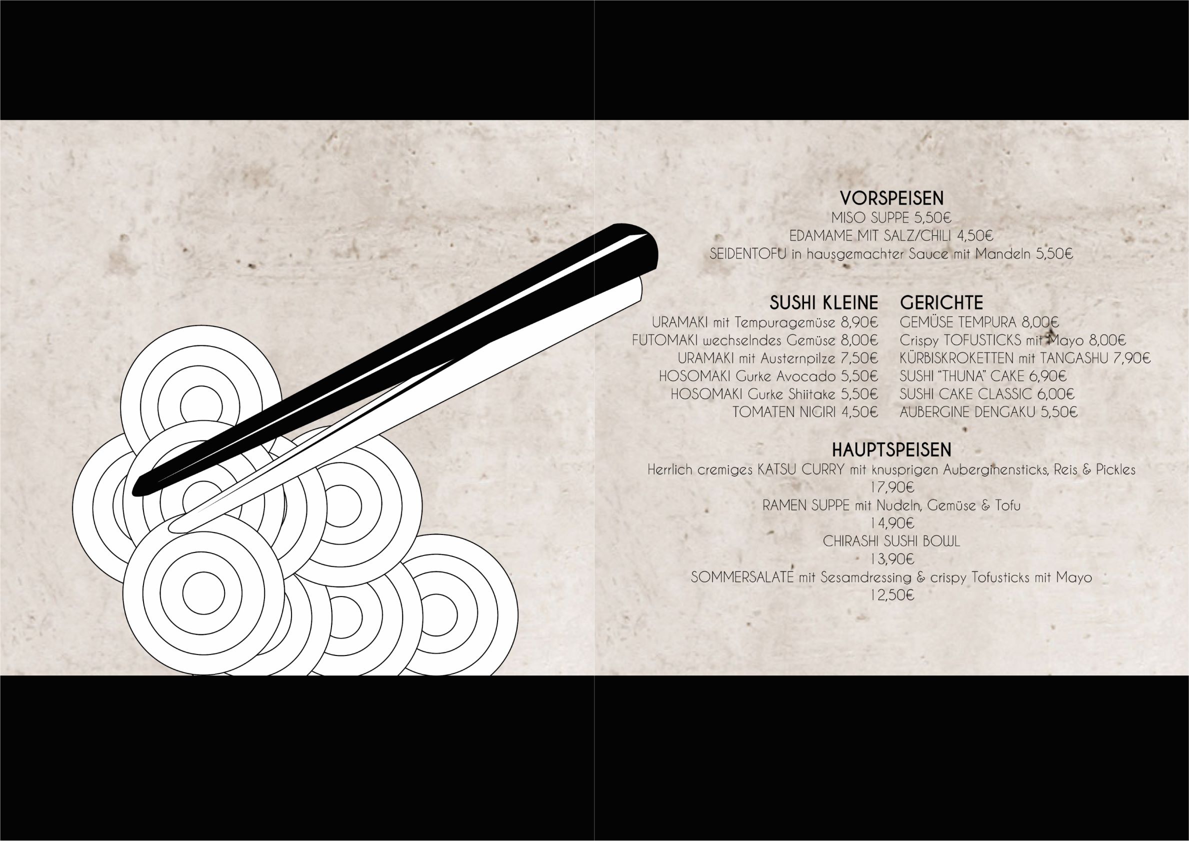 Menü-Design von Viktoria 11 für KANSHA GmbH & Co KG | Design #25169985