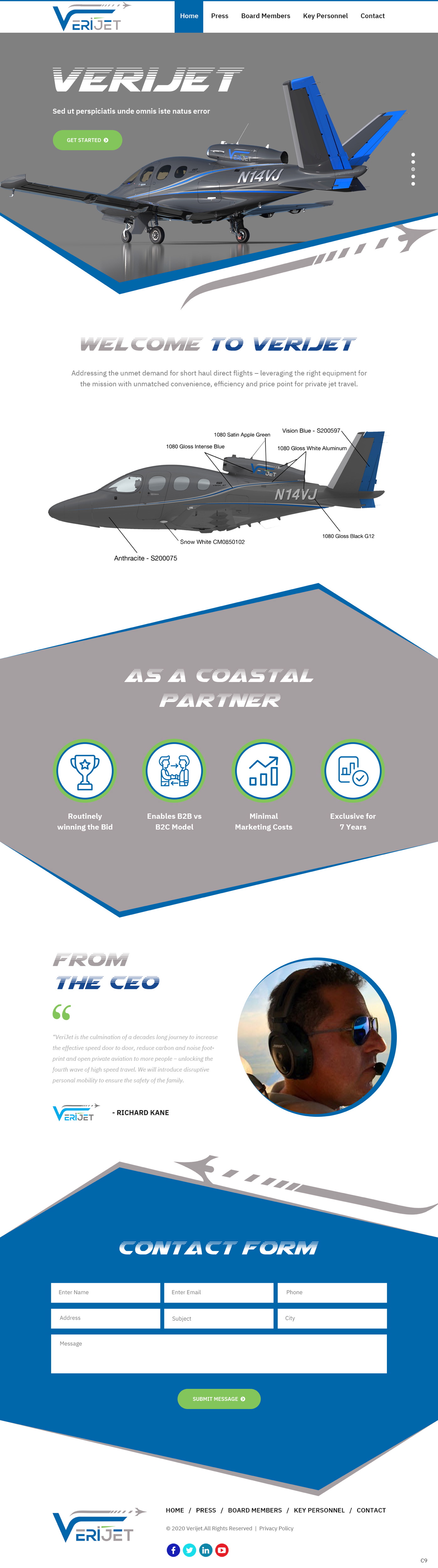 Web Design par pb pour Verijet | Design #25139166